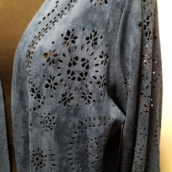 Royal Blue Southwestern style jacket - Picture 4 of 6